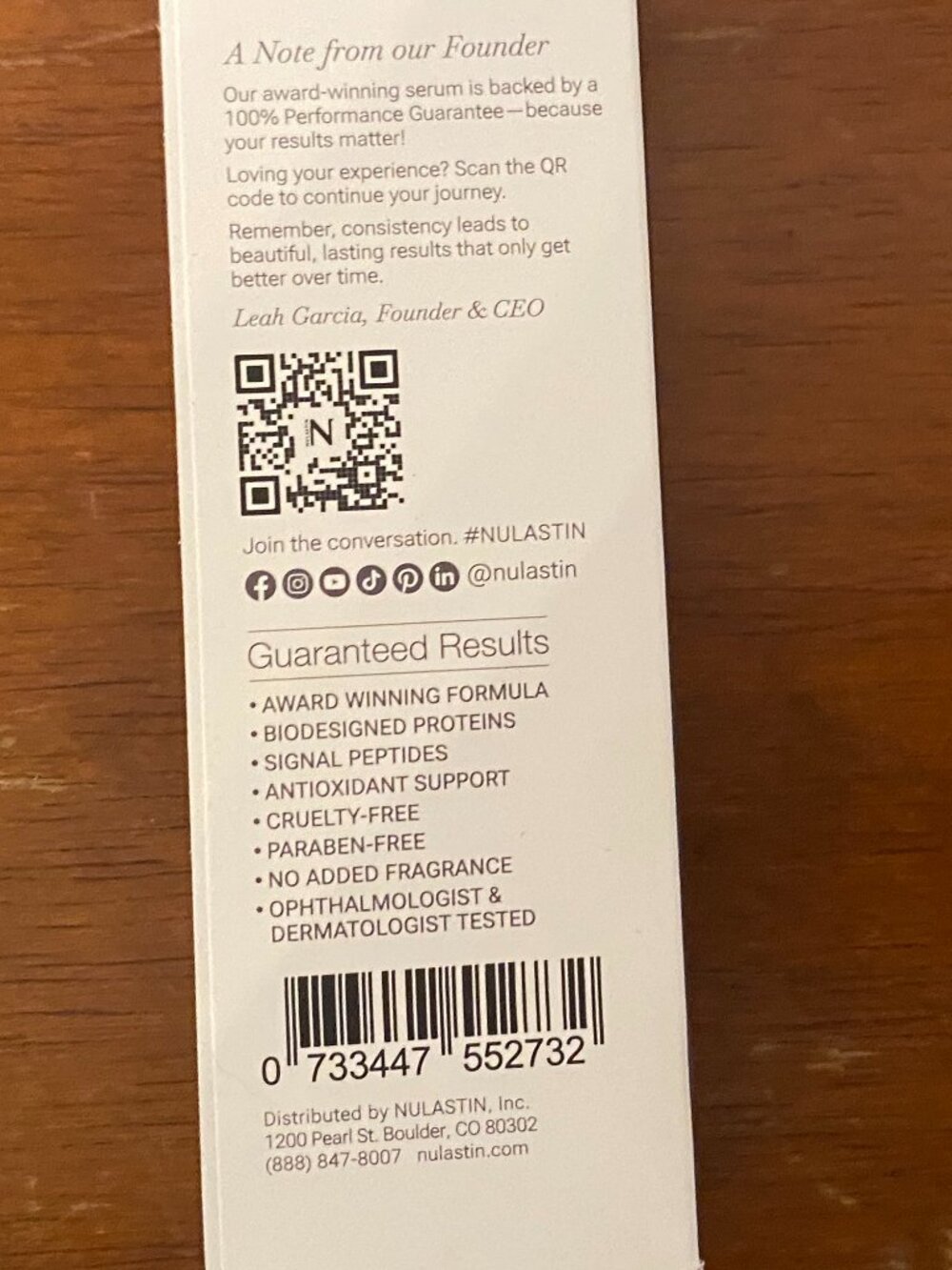 NULASTIN® LASH Follicle Fortifying Serum (New in Box Unopened) - Picture 4 of 4
